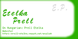 etelka prell business card